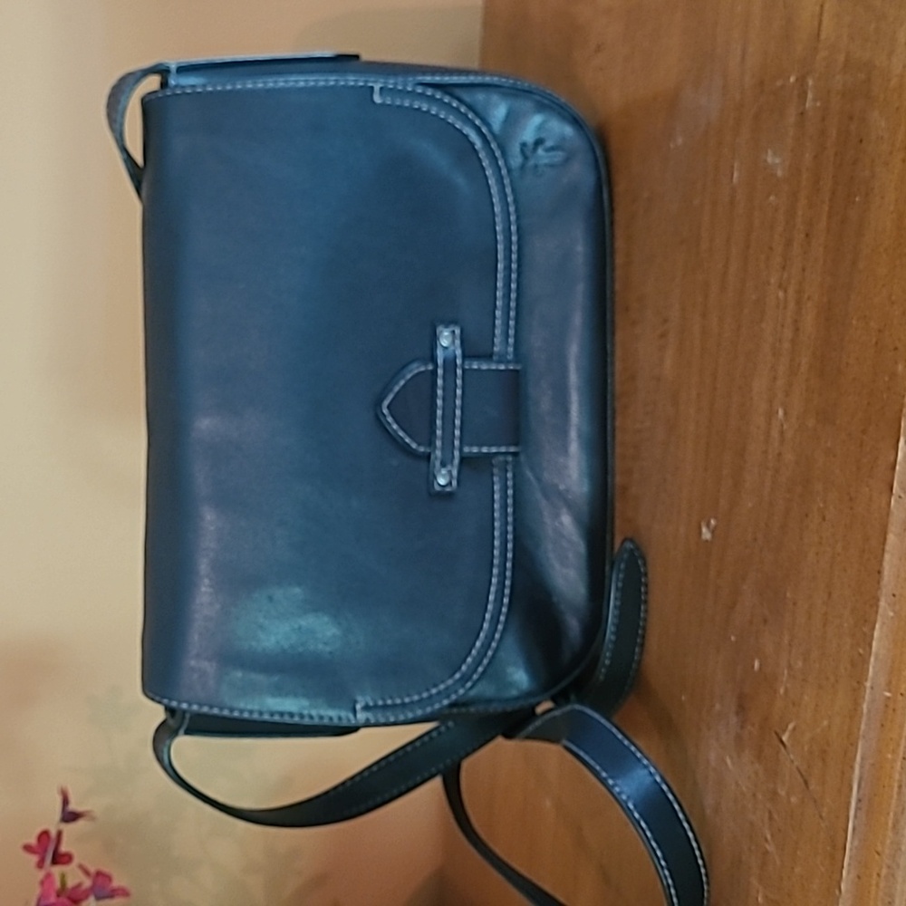 Black Leather Frye Handbag